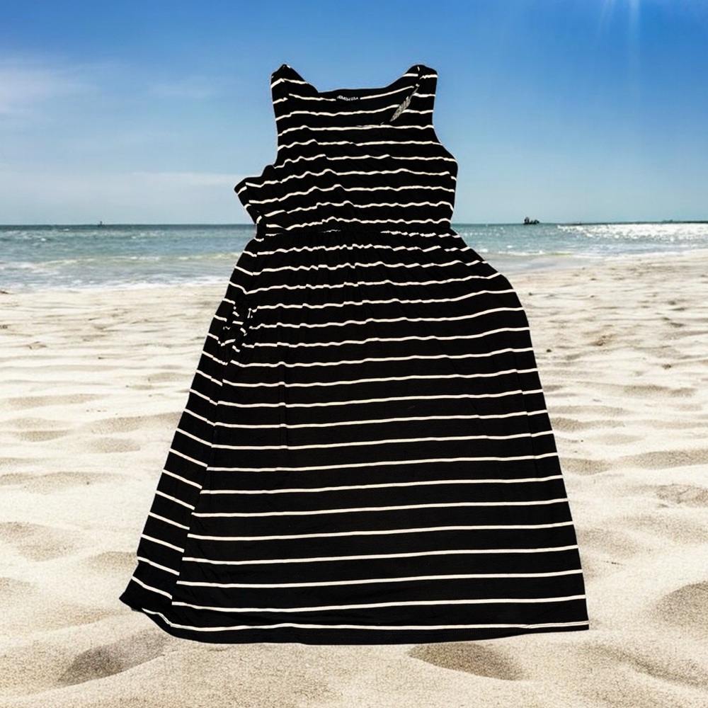 Striped Black and White Sundress Womens (XL)
